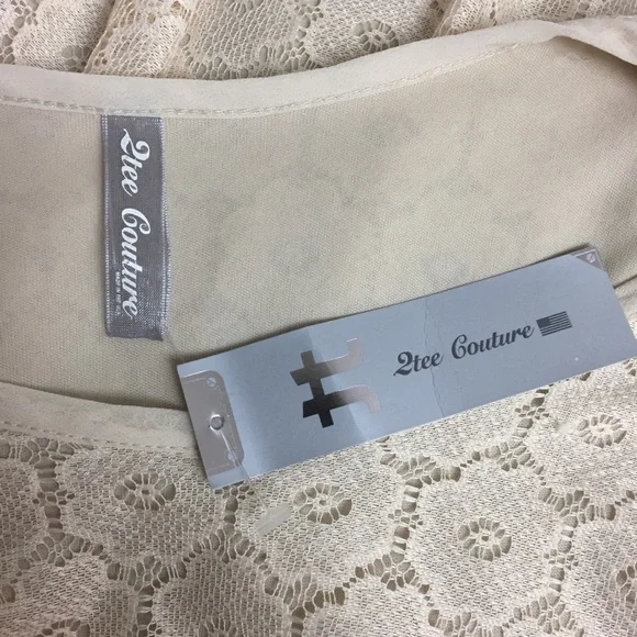 NWT 2tee Couture Floral Lace Western Dress Women size Medium Cottage core Boho - Picture 7 of 8